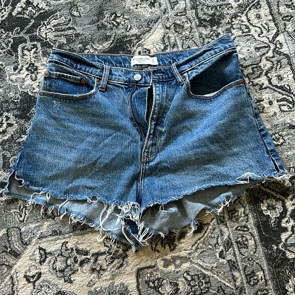 Abercrombie & Fitch Blue Denim Cutoff Jean Shorts
